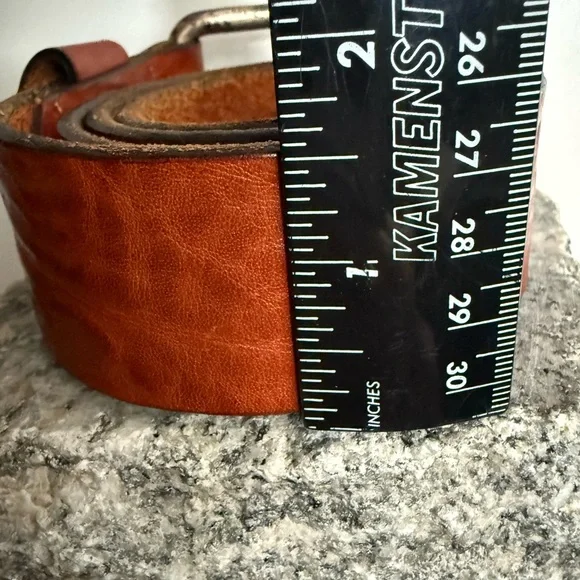 Vintage Replay Cognac Leather Belt with Metal Buckle - Picture 5 of 13